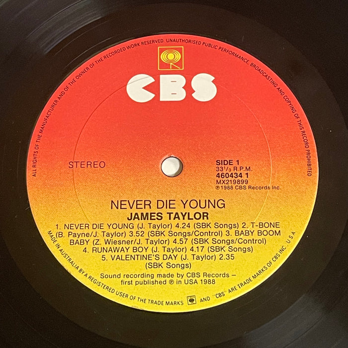 James Taylor - Never Die Young (Vinyl LP)