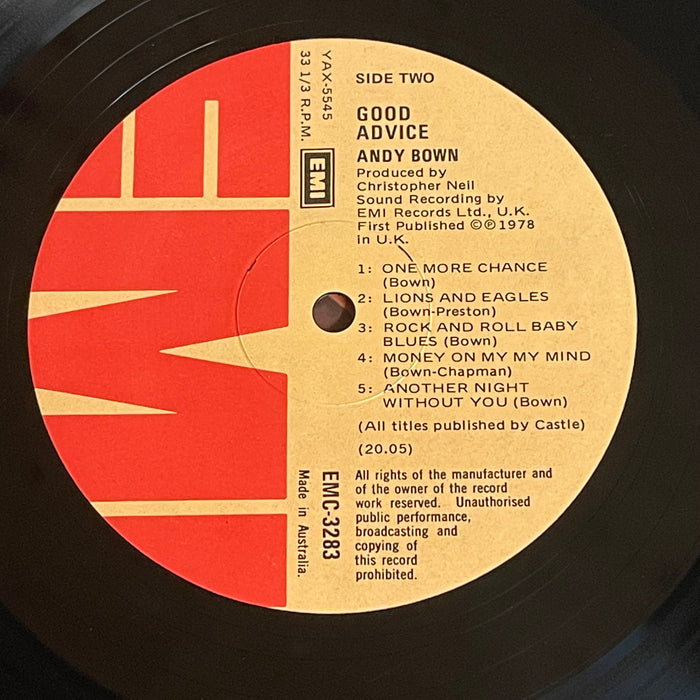 Andy Bown - Good Advice (Vinyl LP)