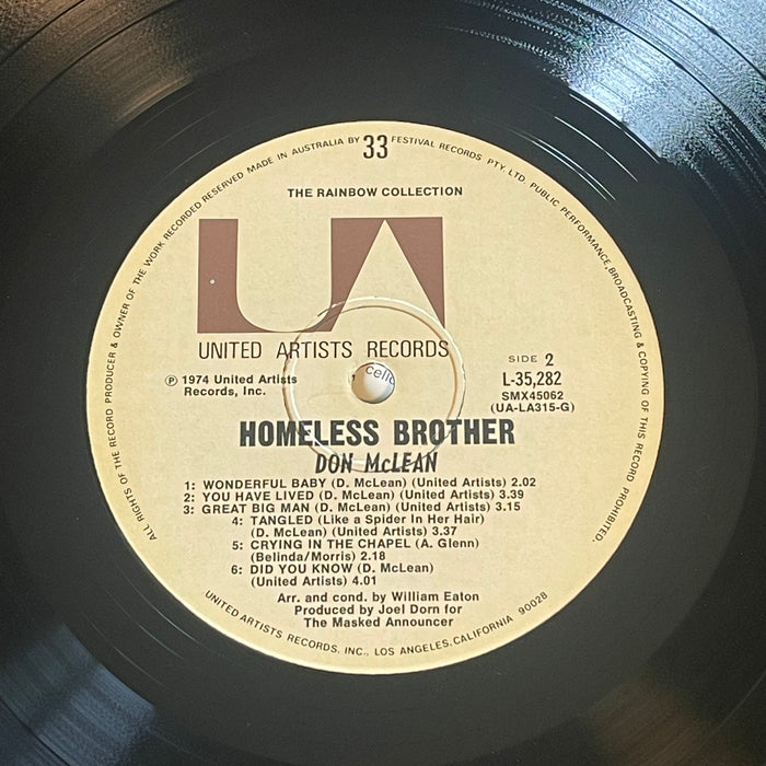Don McLean - Homeless Brother (Vinyl LP)[Gatefold]