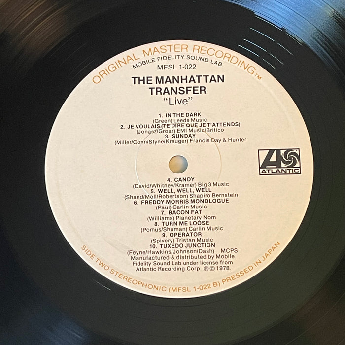 The Manhattan Transfer ‎- Live (Vinyl LP)