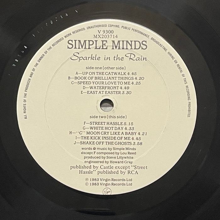 Simple Minds - Sparkle In The Rain (Vinyl LP)
