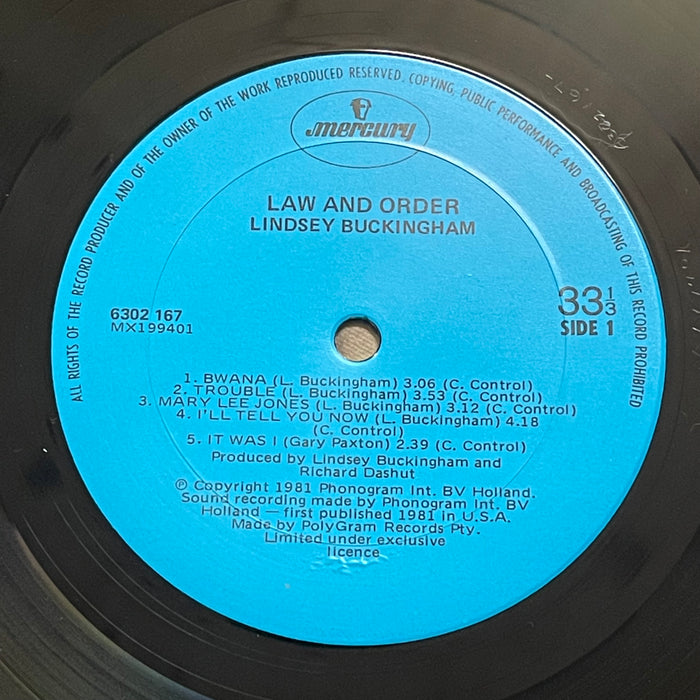 Lindsey Buckingham - Law And Order (Vinyl LP)[Gatefold]