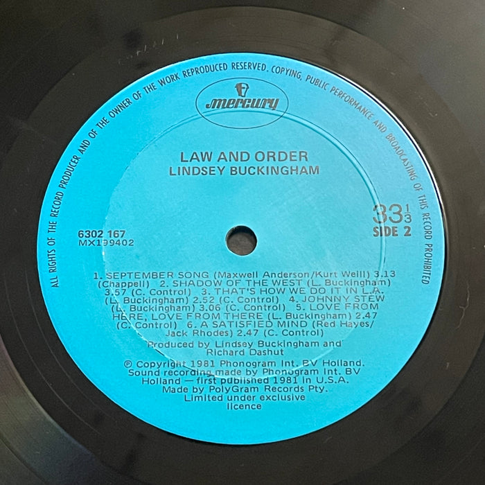 Lindsey Buckingham - Law And Order (Vinyl LP)[Gatefold]