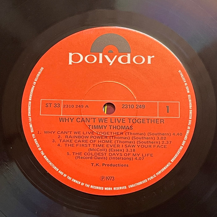 Timmy Thomas - Why Can't We Live Together (Vinyl LP)