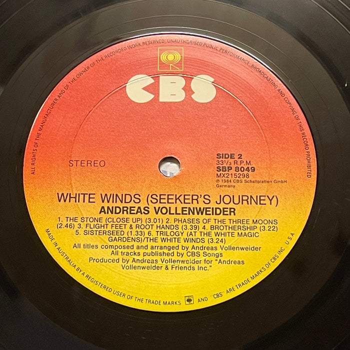 Andreas Vollenweider - White Winds (Seeker's Journey) (Vinyl LP)