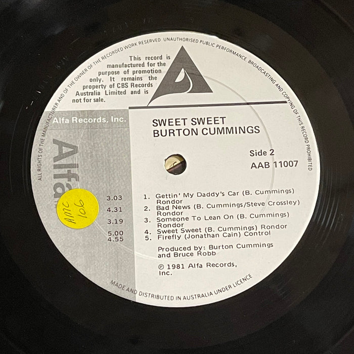 Burton Cummings - Sweet Sweet (Vinyl LP)