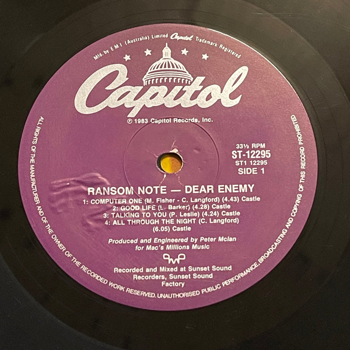 Dear Enemy - Ransom Note (Vinyl LP)