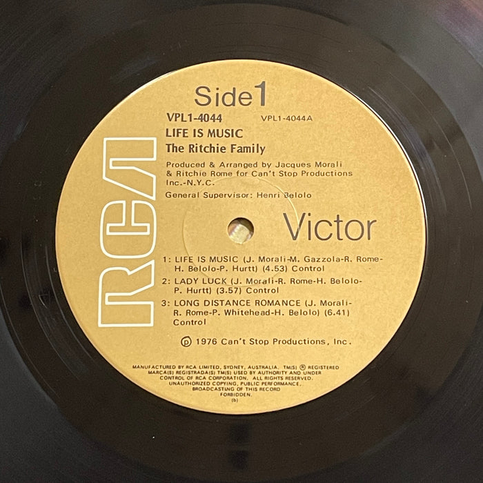 The Ritchie Family - Life Is Music (Vinyl LP)[Gatefold]