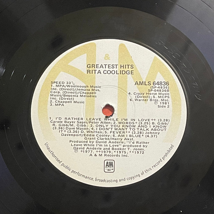 Rita Coolidge - Greatest Hits (Vinyl LP)