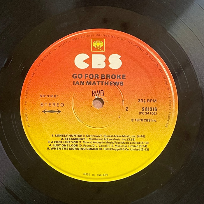 Iain Matthews - Go For Broke (Vinyl LP)