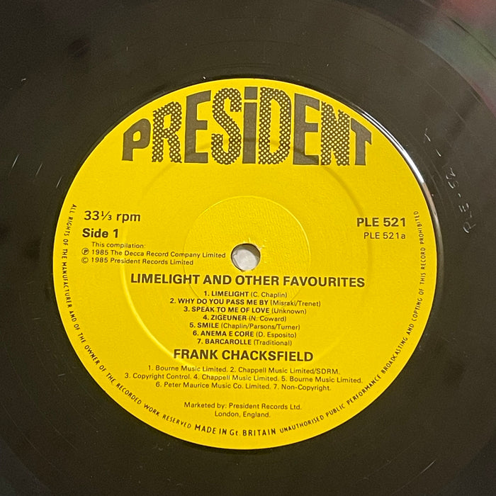 Frank Chacksfield & His Orchestra - Limelight & Other Favourites (Vinyl LP)