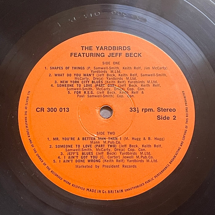 The Yardbirds Featuring Jeff Beck, Chris Dreja, Jim McCarty, Paul Samwell-Smith, Keith Relf ‎- London 1964-1965 New York, Memphis, Chicago 1965 London 1966 (Vinyl LP)