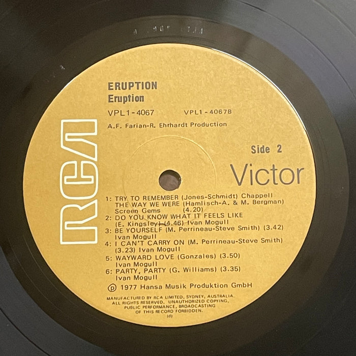 Eruption Featuring Precious Wilson - Eruption (Vinyl LP)