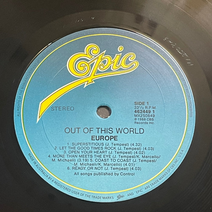 Europe - Out Of This World (Vinyl LP)