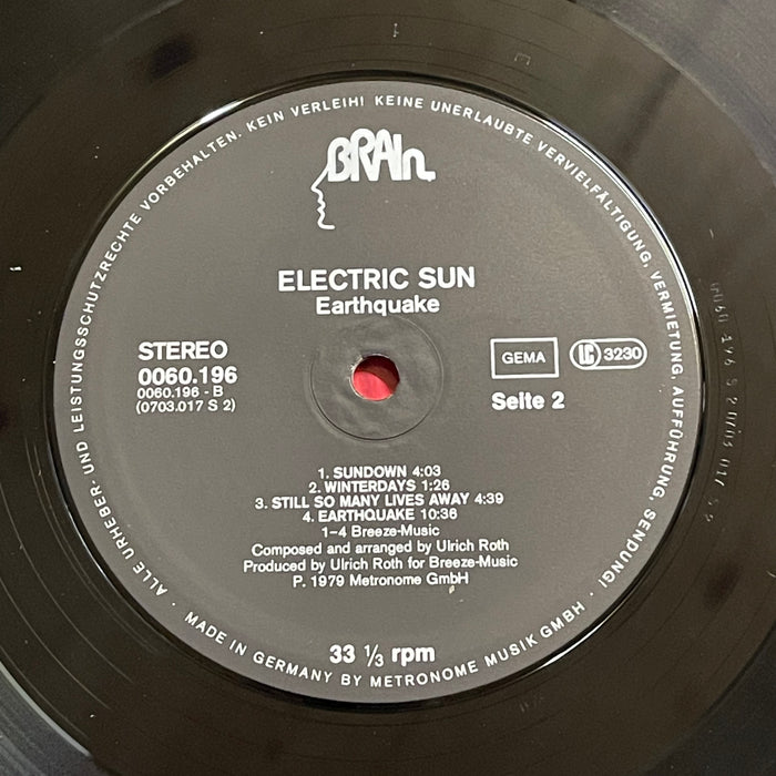Electric Sun ‎- Earthquake (Vinyl LP)