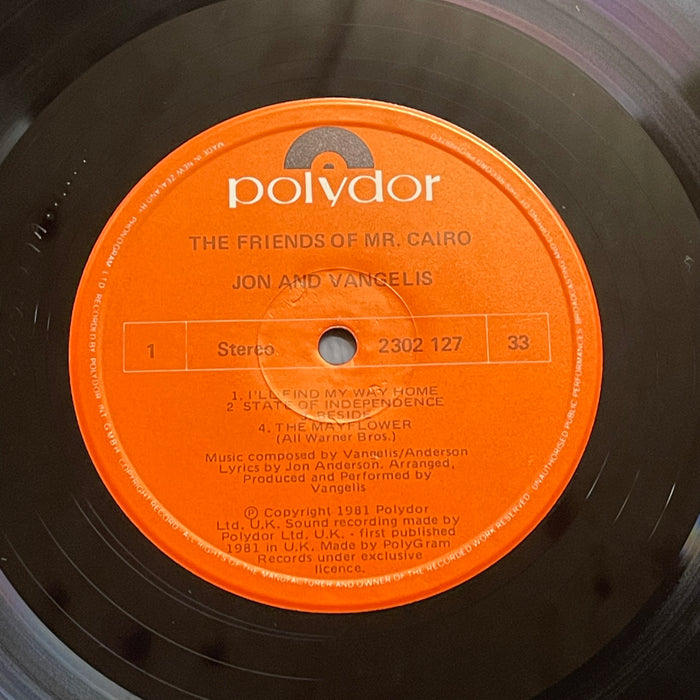 Jon & Vangelis - The Friends Of Mr. Cairo (Vinyl LP)