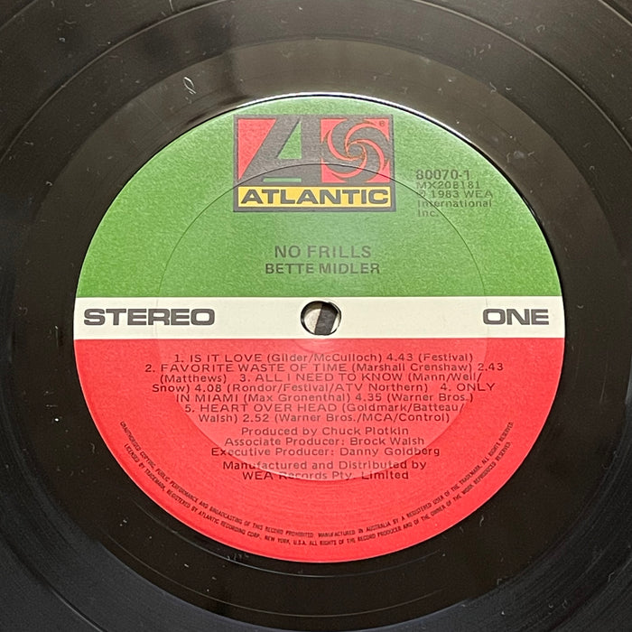 Bette Midler - No Frills (Vinyl LP)