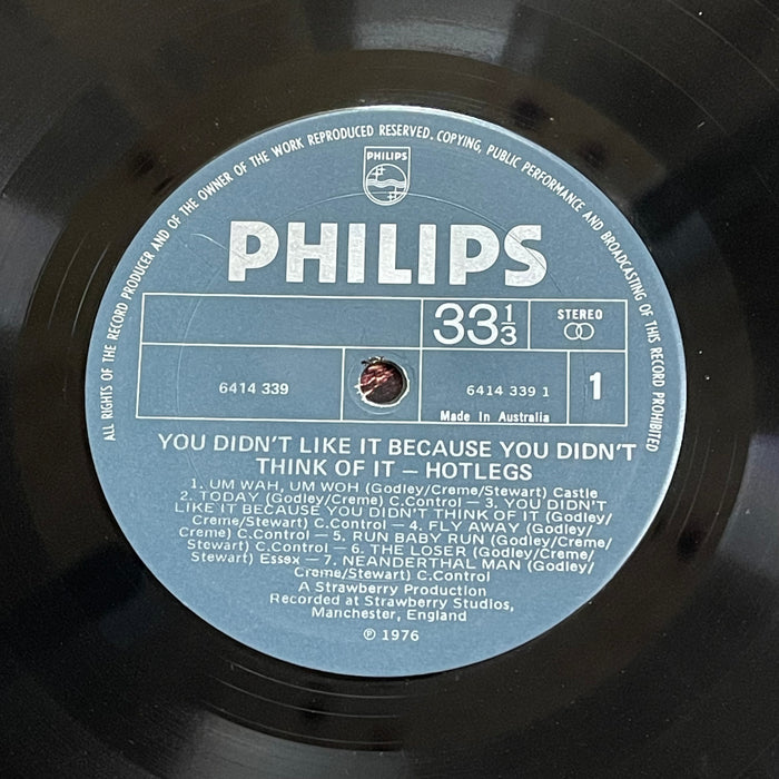 Hotlegs ‎- You Didn't Like It Because You Didn't Think Of It (Vinyl LP)