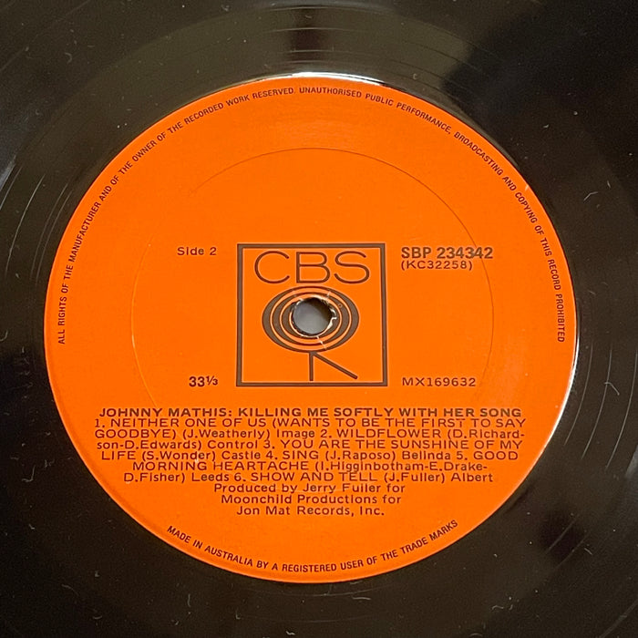 Johnny Mathis - Killing Me Softly With Her Song (Vinyl LP)