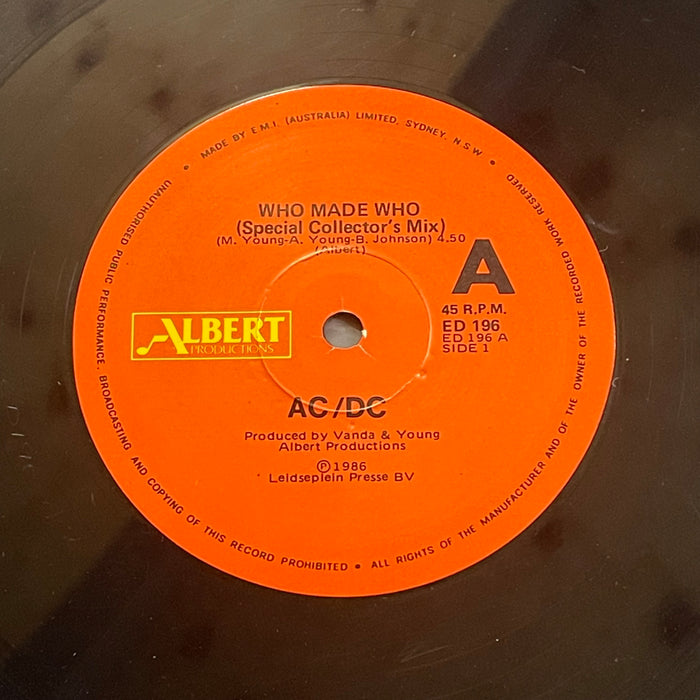 AC/DC ‎- Who Made Who (Special Collectors Mix) (12"Single)