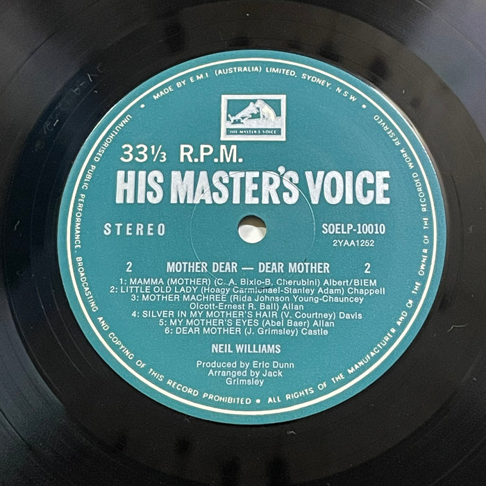 Neil Williams - Mother Dear - Dear Mother (Vinyl LP)