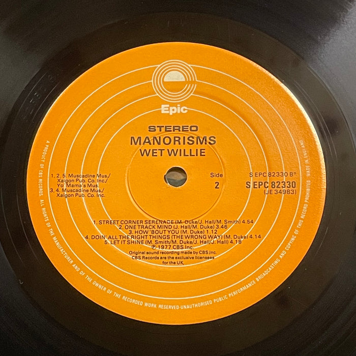 Wet Willie - Manorisms (Vinyl LP)