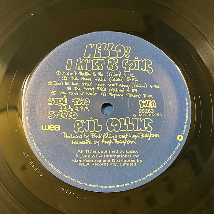 Phil Collins - Hello, I Must Be Going! (Vinyl LP)[Gatefold]