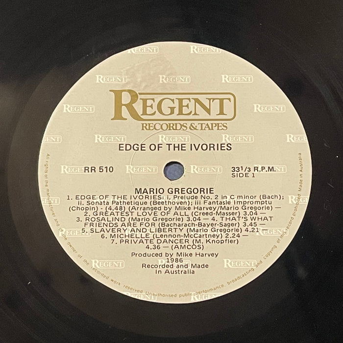 Mario Gregorie ‎- Edge Of The Ivories (Vinyl LP)