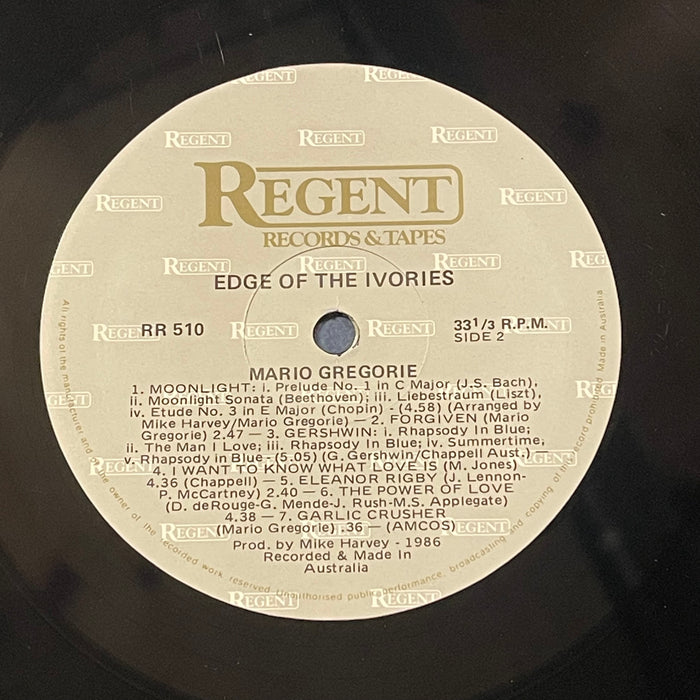 Mario Gregorie ‎- Edge Of The Ivories (Vinyl LP)