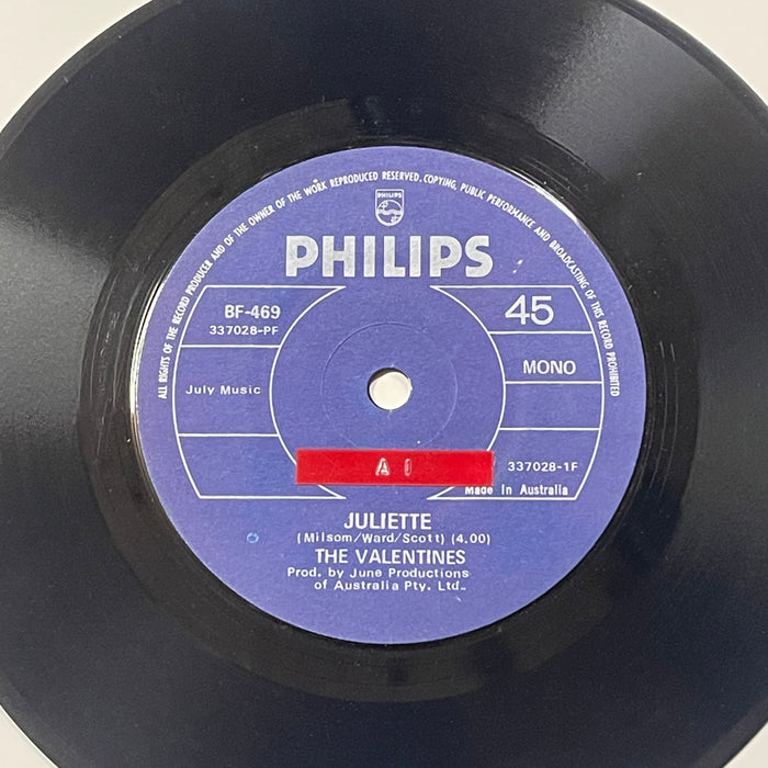 The Valentines - Juliette / Hoochie Coochie Billy (7" Vinyl)