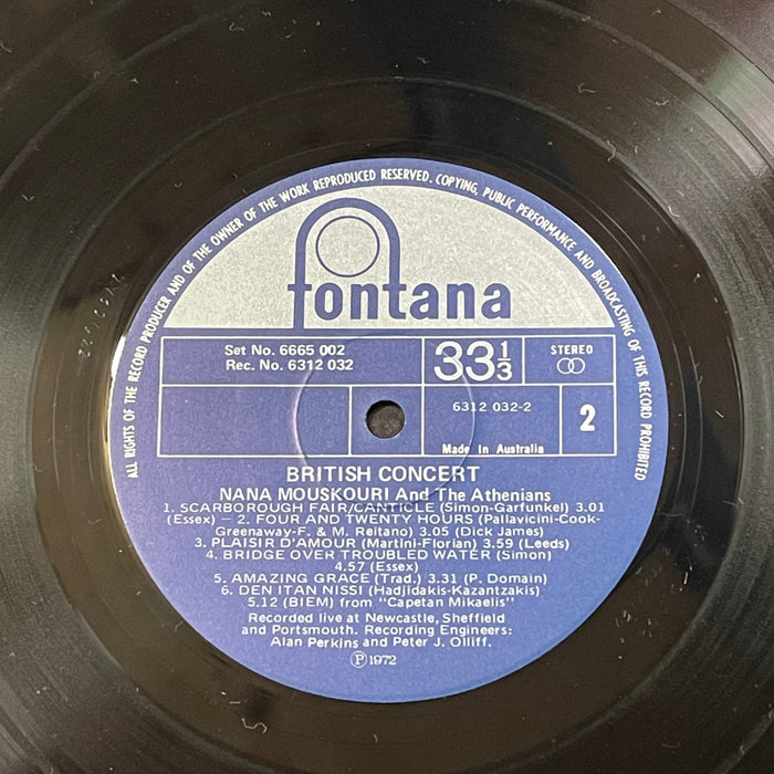 Nana Mouskouri ‎- British Concert (Vinyl 2LP)[Gatefold]