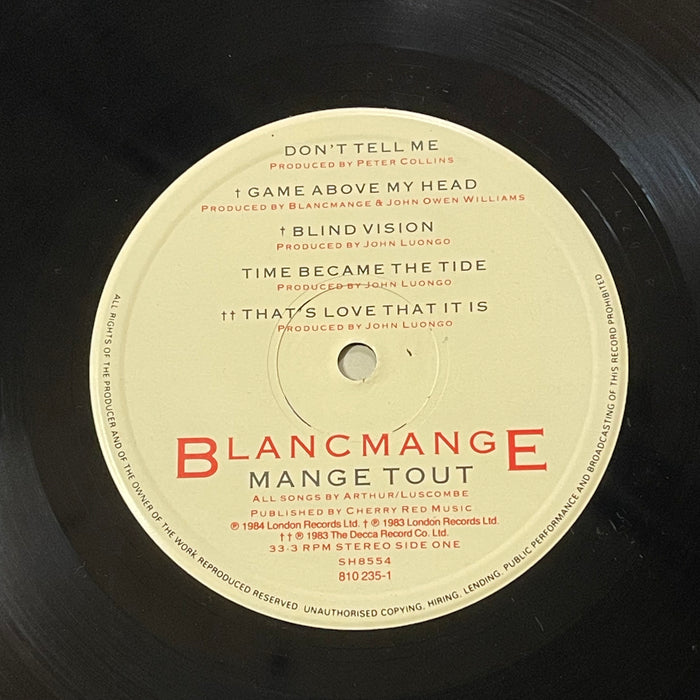 Blancmange - Mange Tout (Vinyl LP)