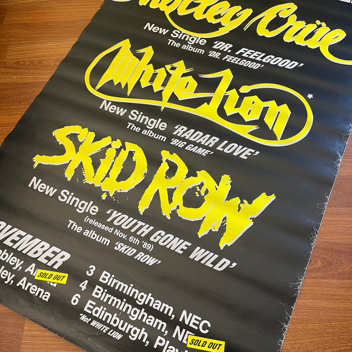 Rock N Roll Mayhem - Mötley Crüe / White Lion / Skid Row (Vintage Poster)