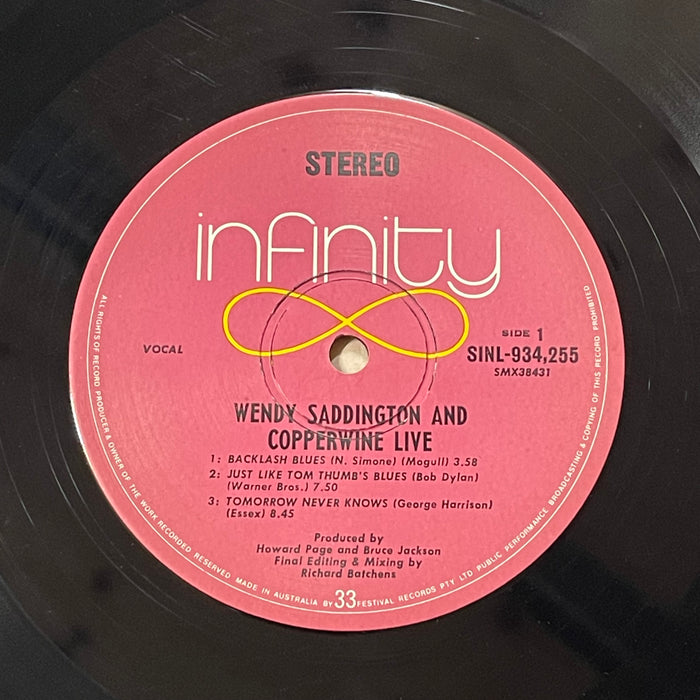 Wendy Saddington - Wendy Saddington & The Copperwine Live (Vinyl LP)