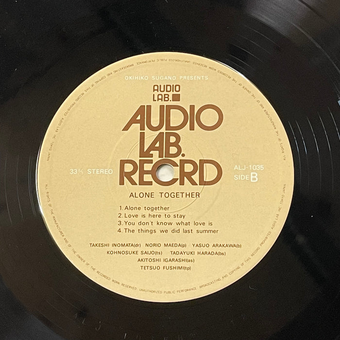 Takeshi Inomata, Norio Maeda, Yasuo Arakawa, Kohnsuke Saijo, Tadayuki Harada, Akitoshi Igarashi, Tetsuo Fushimi ‎- Alone Together (Vinyl LP)