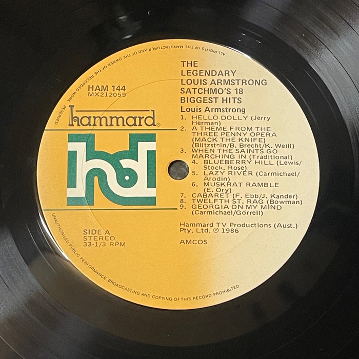 Louis Armstrong - The Legendary Louis Armstrong (Satchmo's 18 Biggest Hits) (Vinyl LP)