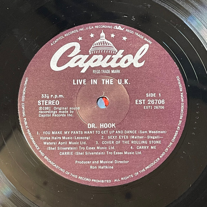 Dr. Hook - Live In The U.K. (Vinyl LP)
