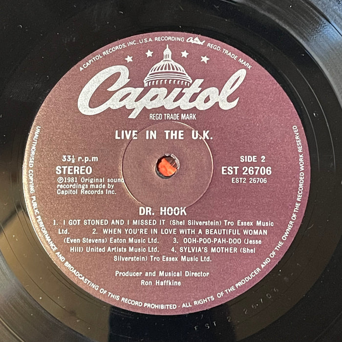 Dr. Hook - Live In The U.K. (Vinyl LP)