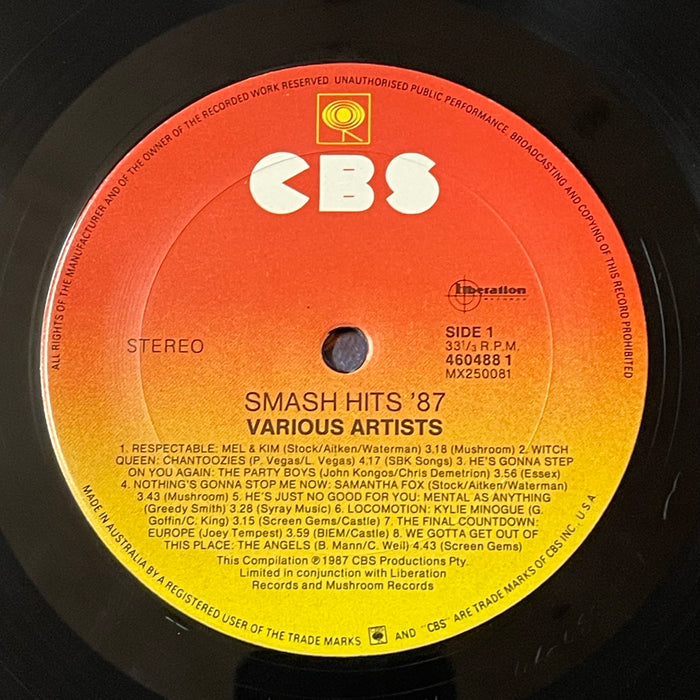 Various - Smash Hits 87 (Vinyl LP)[Gatefold]