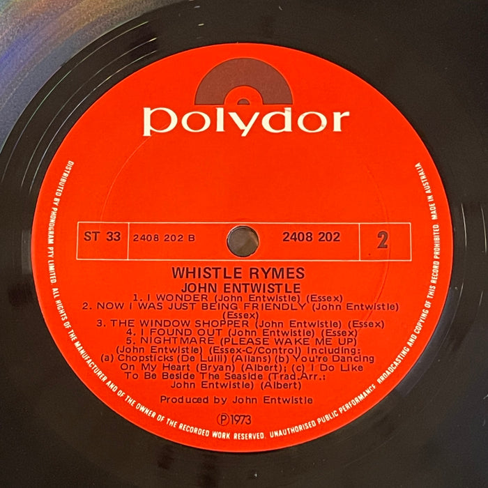 John Entwistle - Whistle Rymes (Vinyl LP)[Gatefold]
