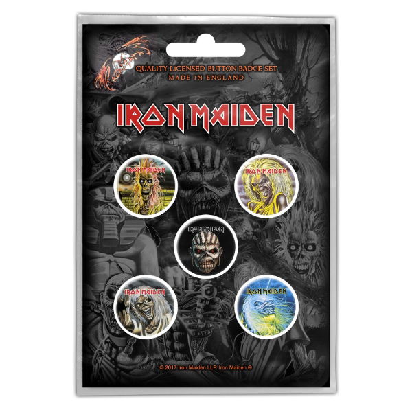 Iron Maiden - The Faces Of Eddie (Button Badge Set)