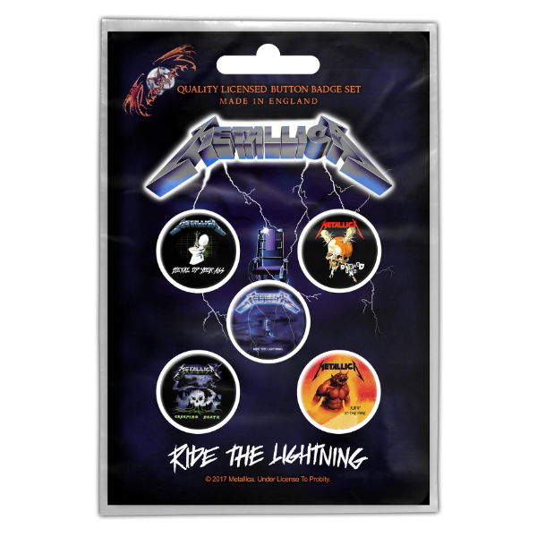 Metallica - Ride The Lightning (Button Badge Set)