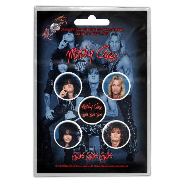 Motley Crue - Girls, Girls, Girls (Button Badge Set)