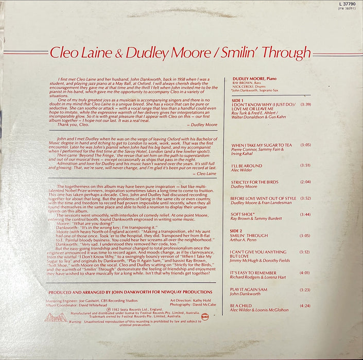 Cleo Laine & Dudley Moore - Smilin' Through (Vinyl LP)