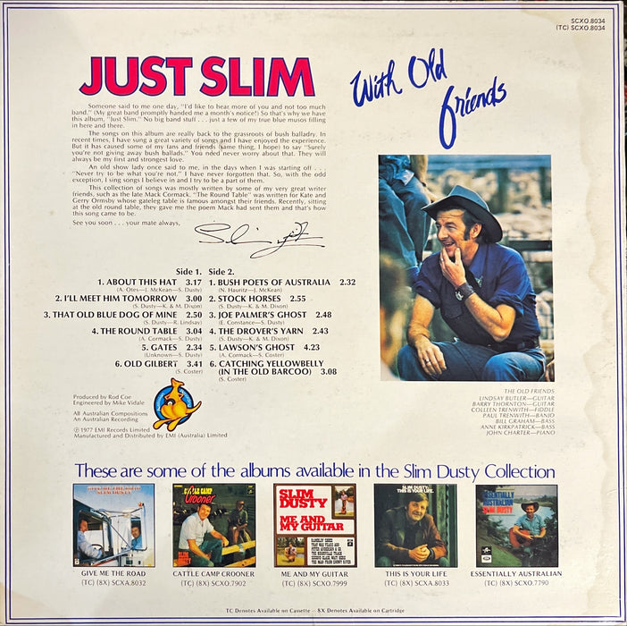 Slim Dusty - Just Slim With Old Friends (Vinyl LP)