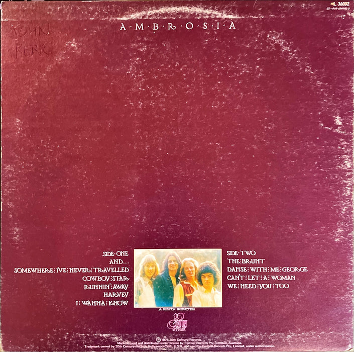 Ambrosia - Somewhere I've Never Travelled (Vinyl LP)