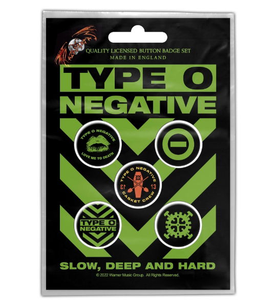 Type O Negative - Slow, Deep & Hard (Button Badge Set)