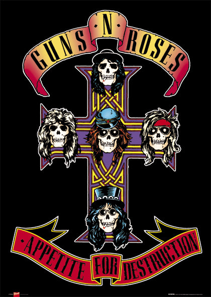 Guns 'N' Roses - Appetite for Destruction Album Cover (Poster)