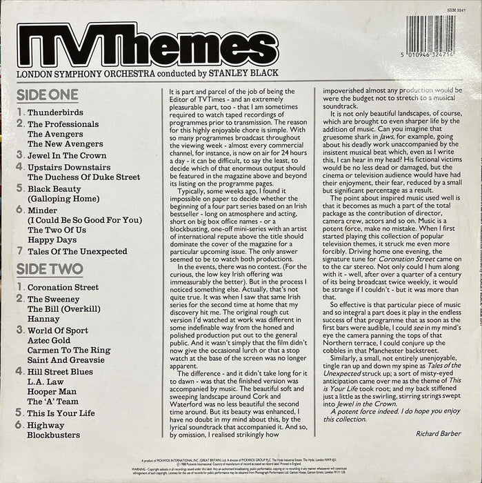 The London Symphony Orchestra Conducted By Stanley Black - ITV Themes (Vinyl LP)