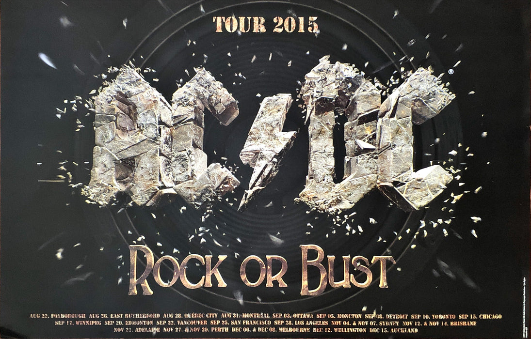 AC/DC - Rock Or Bust 2015 Tour Poster (87.5x58cm)
